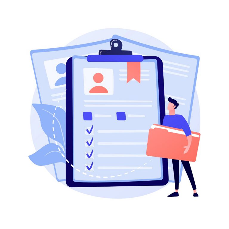 Employees CV, candidates resume vector concept metaphor