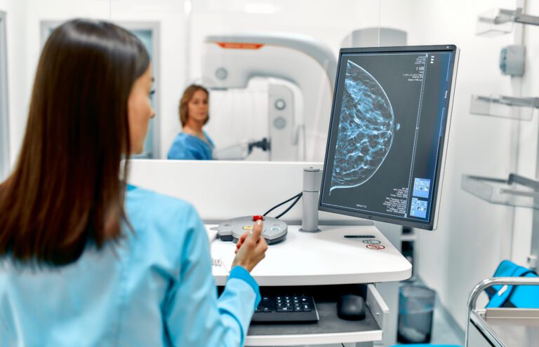 In the hospital, the patient undergoes a screening procedure for