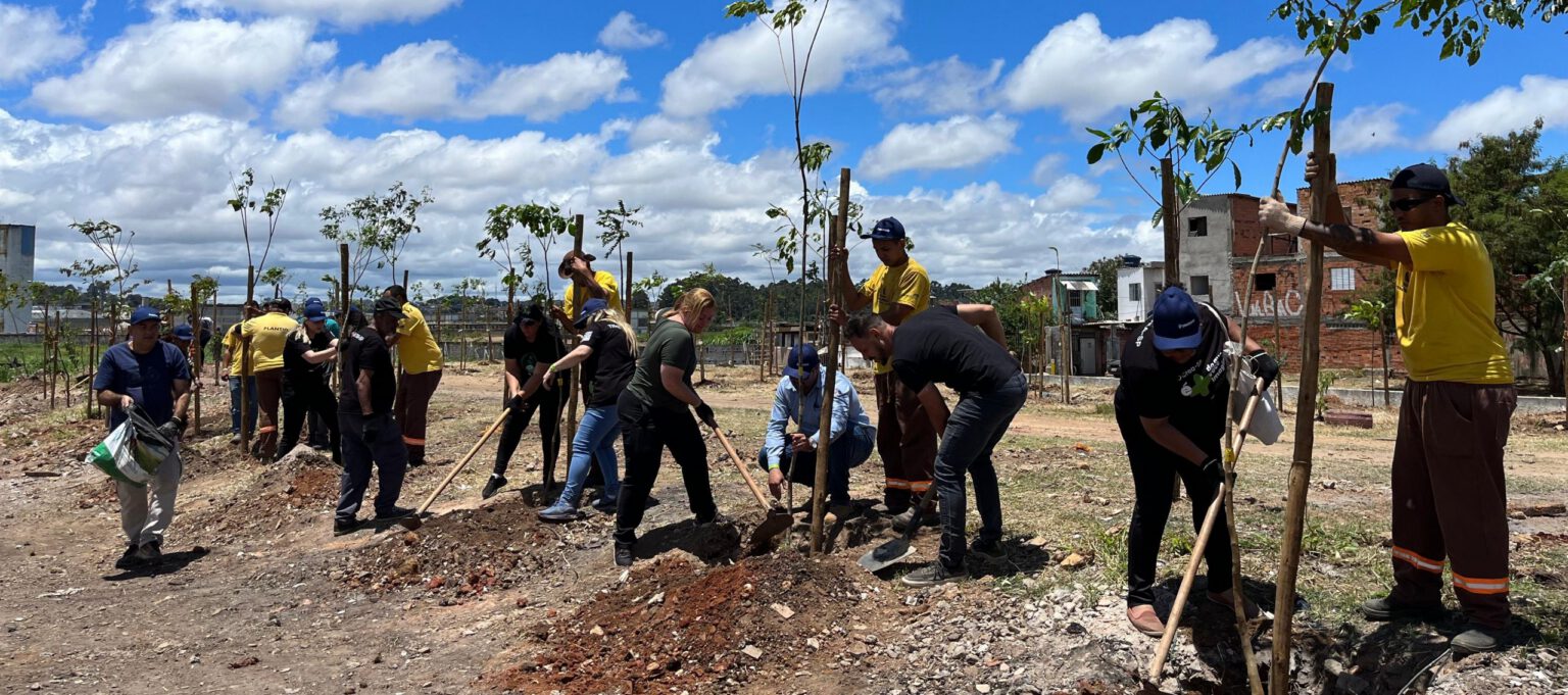 Luiz Gustavo Martinelli Delgado e Luciana Feldman com ART de Obra e Serviço do plantio de mudas